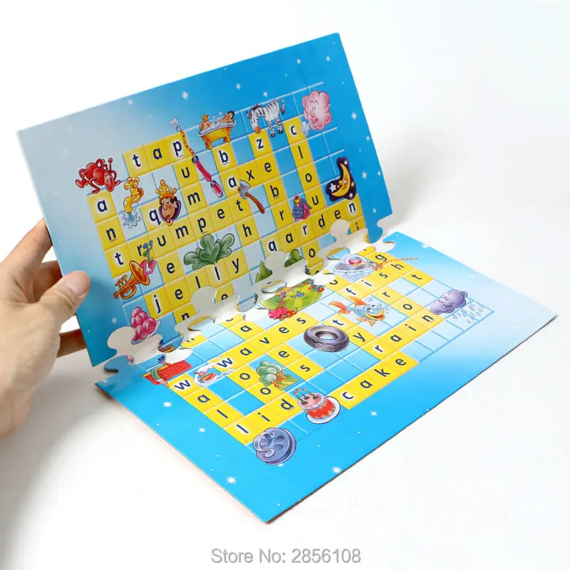 Семейные забавные Junior SCRABBLE 2 веселые игры в слова в одном английском Игра-Головоломка Развивающие игрушки Вечерние игры, веселье кроссворд игра