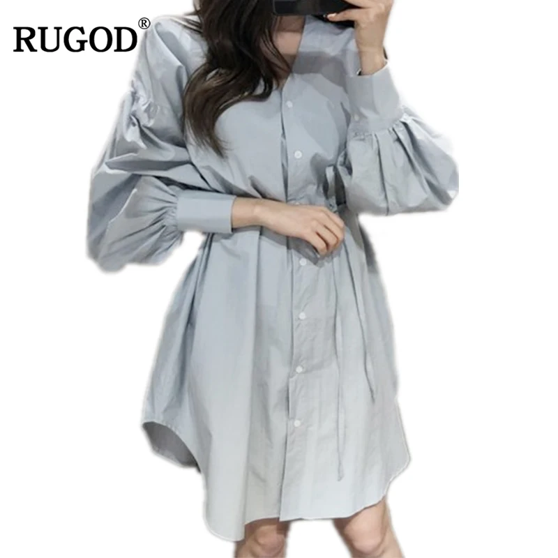 Женская свободная футболка RUGOD элегантная простая повседневная с длинным