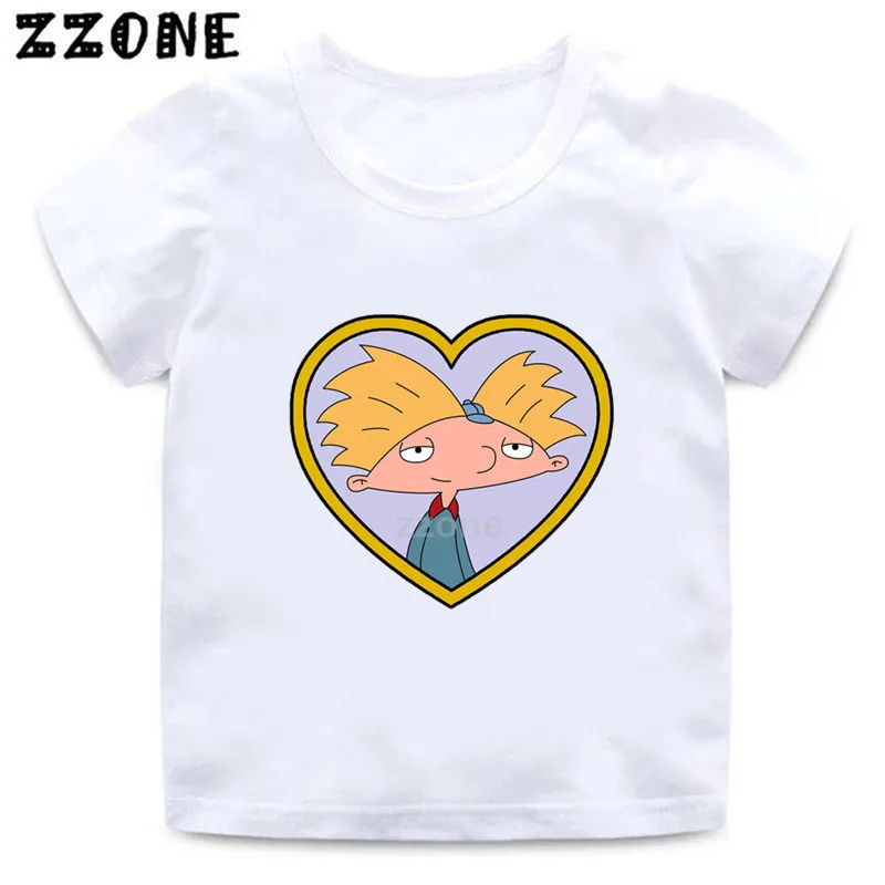 Футболка с мультяшным принтом Эй Арнольда для мальчиков и девочек детская
