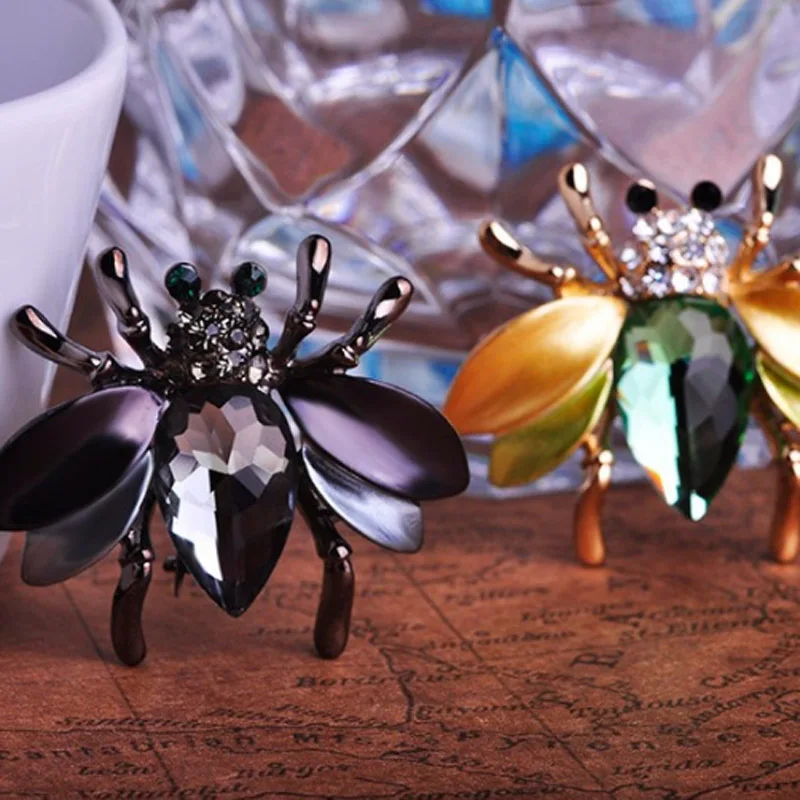 Blucome Роскошные Милые Броши с насекомыми для личности женщин Colares Bee Broches Bijuteriras маленькая булавка брошь для шляп аксессуары