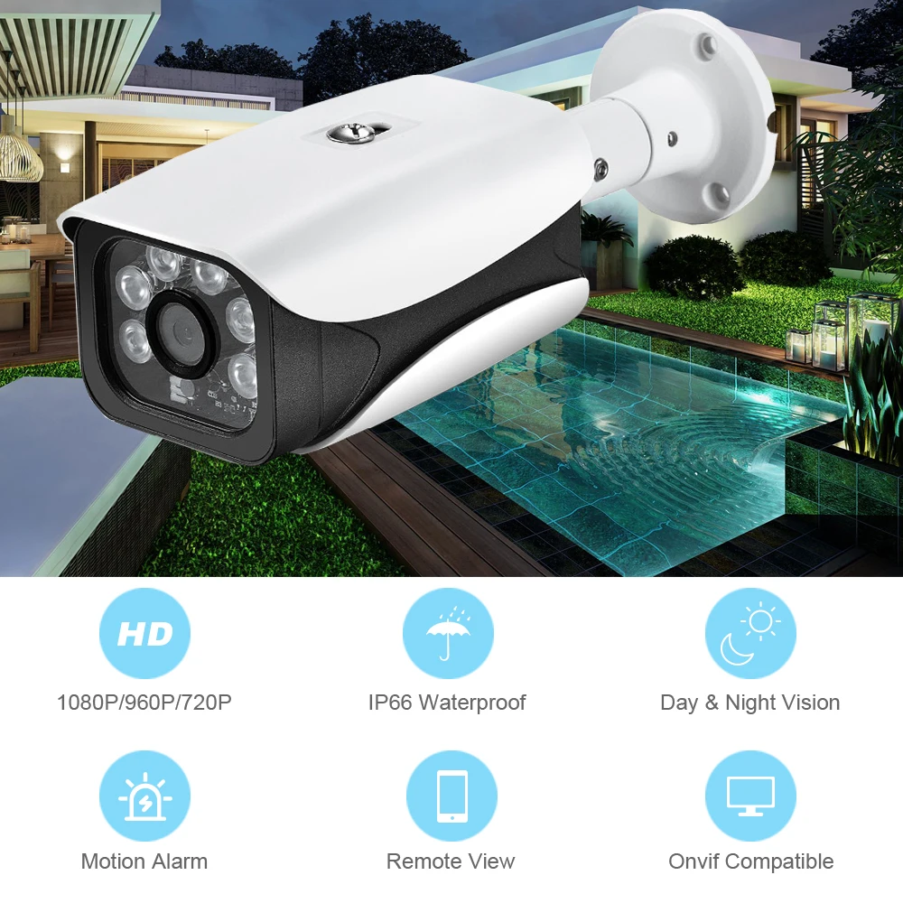 Hamrolte IP камера H.265 SONY IMX323 ультрабелая подсветка 3MP 2MP наружная Водонепроницаемая камера видеонаблюдения DC12V 48 В POE Модуль опционально