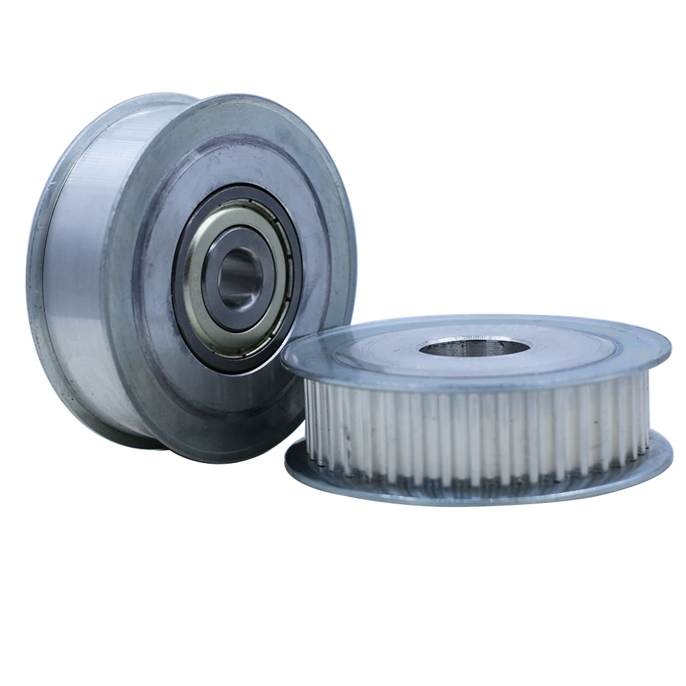 

2pcs HTD5M 32T Idler Pulley 16/21mm Belt Width Bearing Idler Gear Pulley With/Without Teeth 8/10/12/15mm Bore Idler Pulley