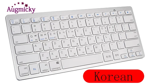 Silver Korean Русская французская испанская Беспроводная Bluetooth 3,0 клавиатура для Iphone Android планшетный ПК Мини клавиатура для iPad серии система iOS - Цвет: Silver Korean