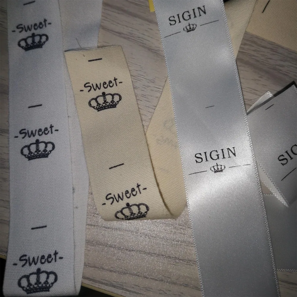Пользовательские только швейные этикетки хлопок/нейлон/шелк материал одежды