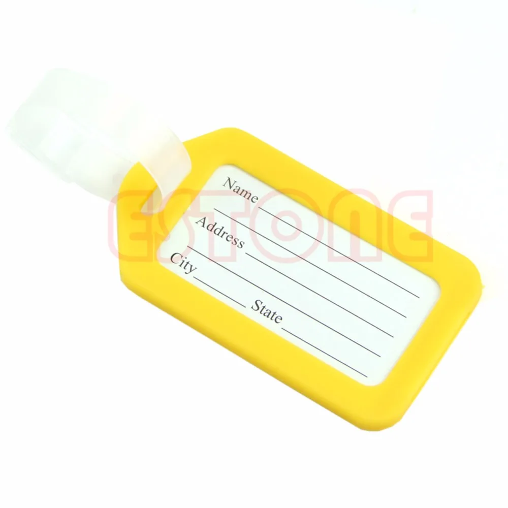 Практичный ярлык с именем этикетка из ПВХ дорожный Багаж багажный держатель