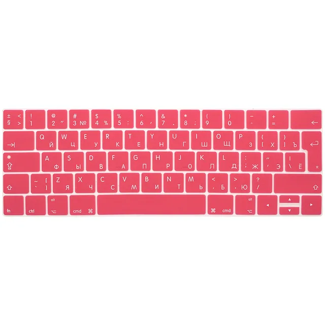 Pink Чехол с русскоязычной клавиатурой для Apple Macbook Pro 13 15 A A A 1706 A 1989 A 1707 A 1990 - Цвет: Pink