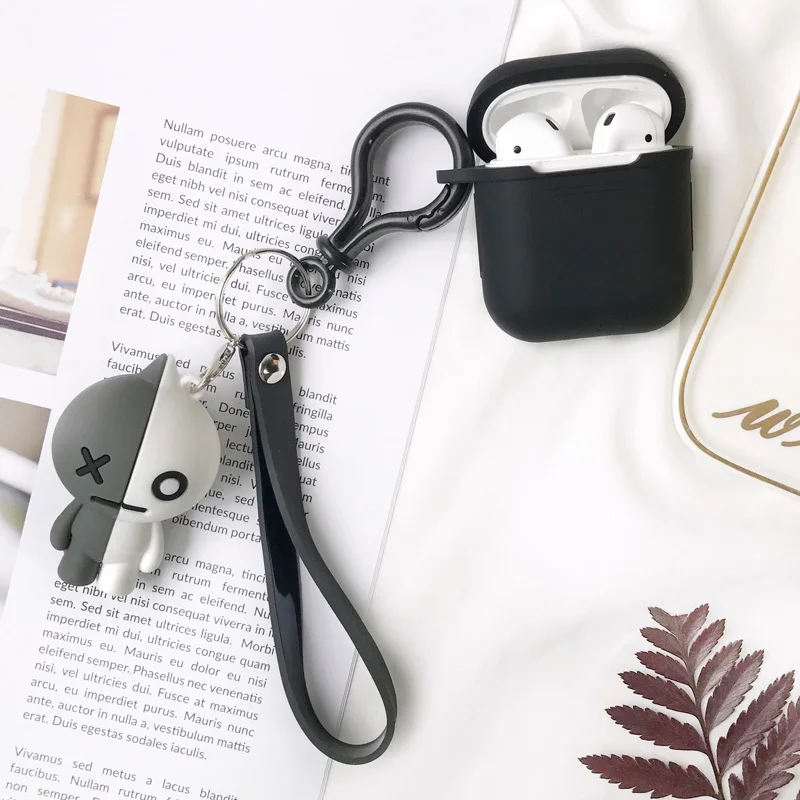 Милая веревка для телефона, гарнитура для airpods box, мягкая силиконовая сумка, веревка для крючка, красная цепочка для ключей с героями мультфильмов Love