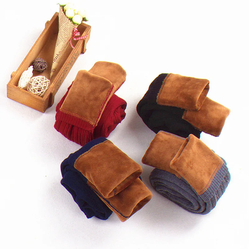 Осенне зимние Бархатные леггинсы для девочек узкие брюки с эластичной резинкой