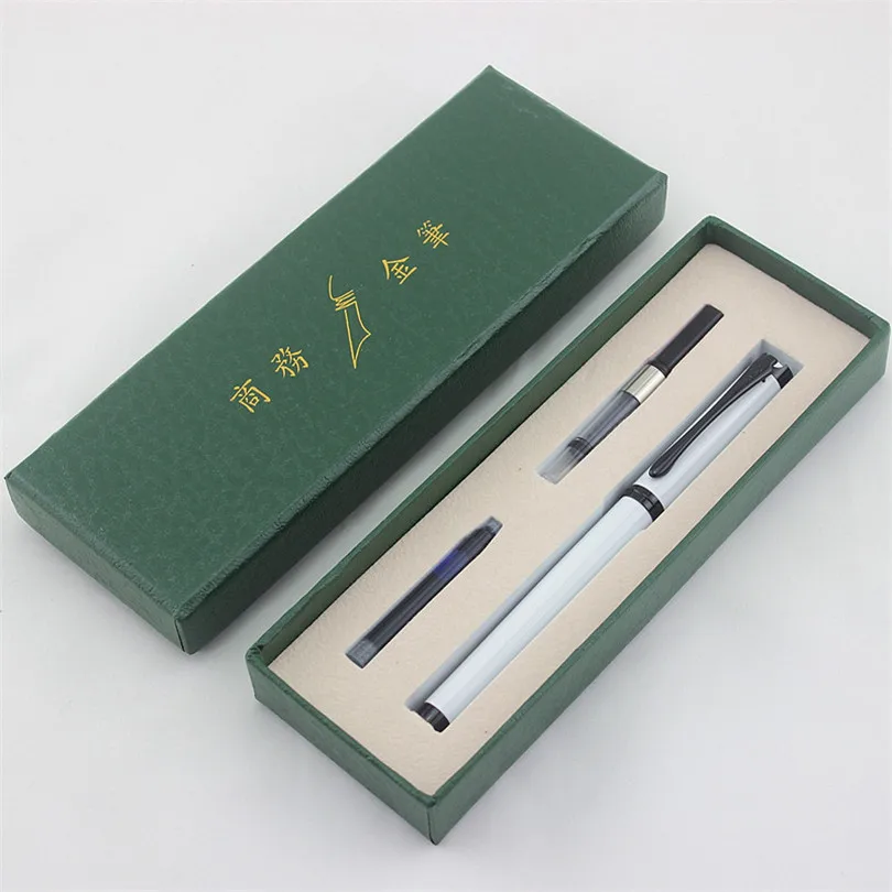 Ручка перьевая металлическая 0 38 мм с чернилами | Канцтовары для офиса и дома