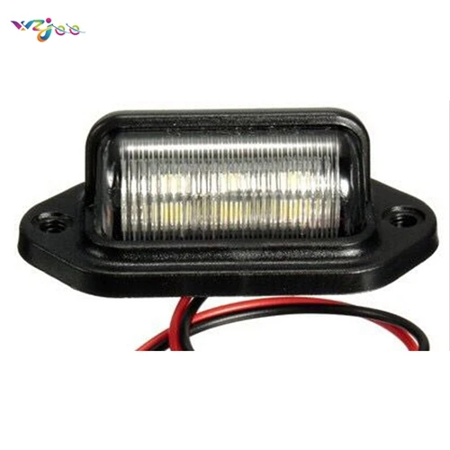 2pcsx6led -4 10 в 30 в светодиодный свет номерного знака задний номер лампы UTE грузовик, прицеп, лодка грузовой фургон - Цвет: 2pcsx6led -4