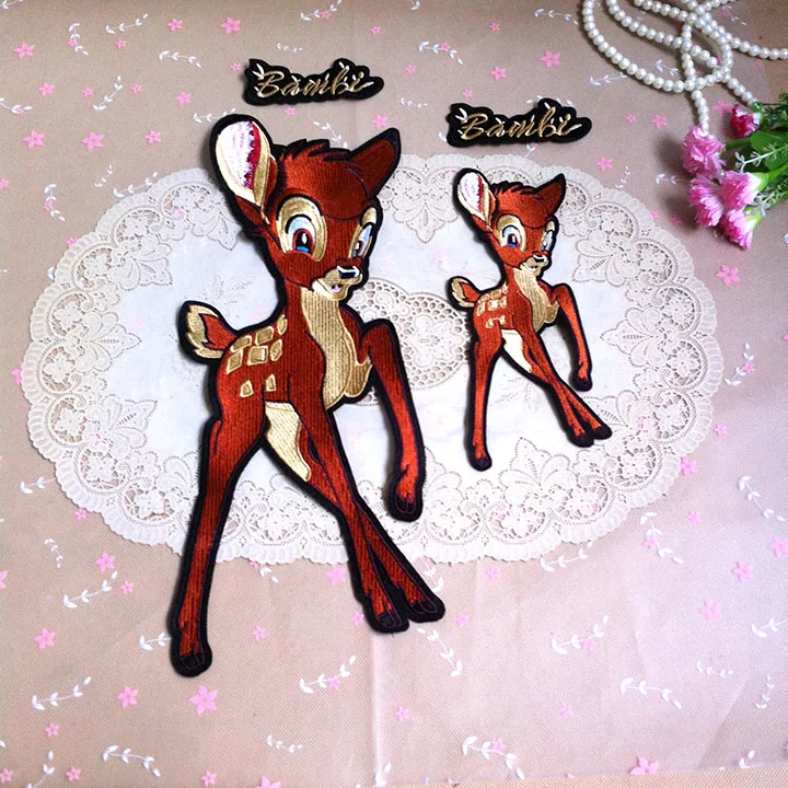 Животное олень вышивка аппликация аксессуары для родителей и детей патч одежды