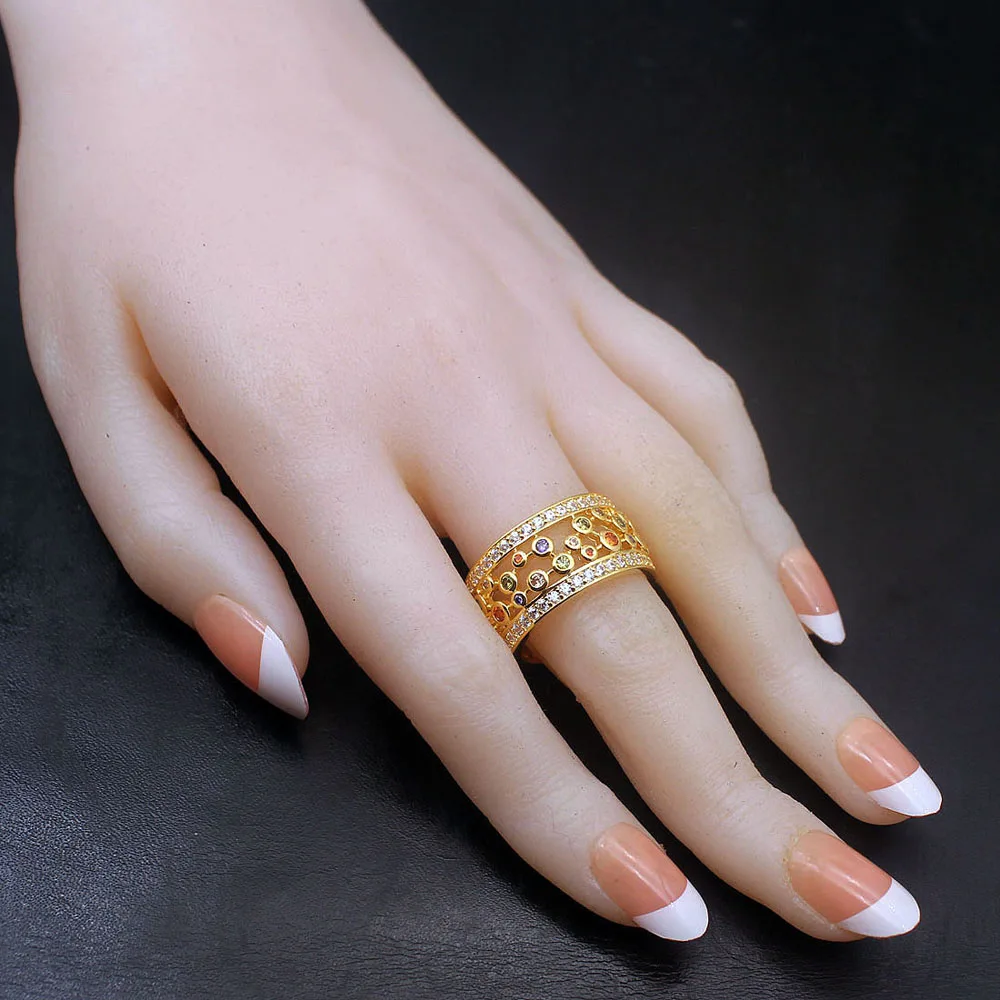 Рождественские подарки Morganite Peridot гранат Мульти Драгоценные камни желтое золото