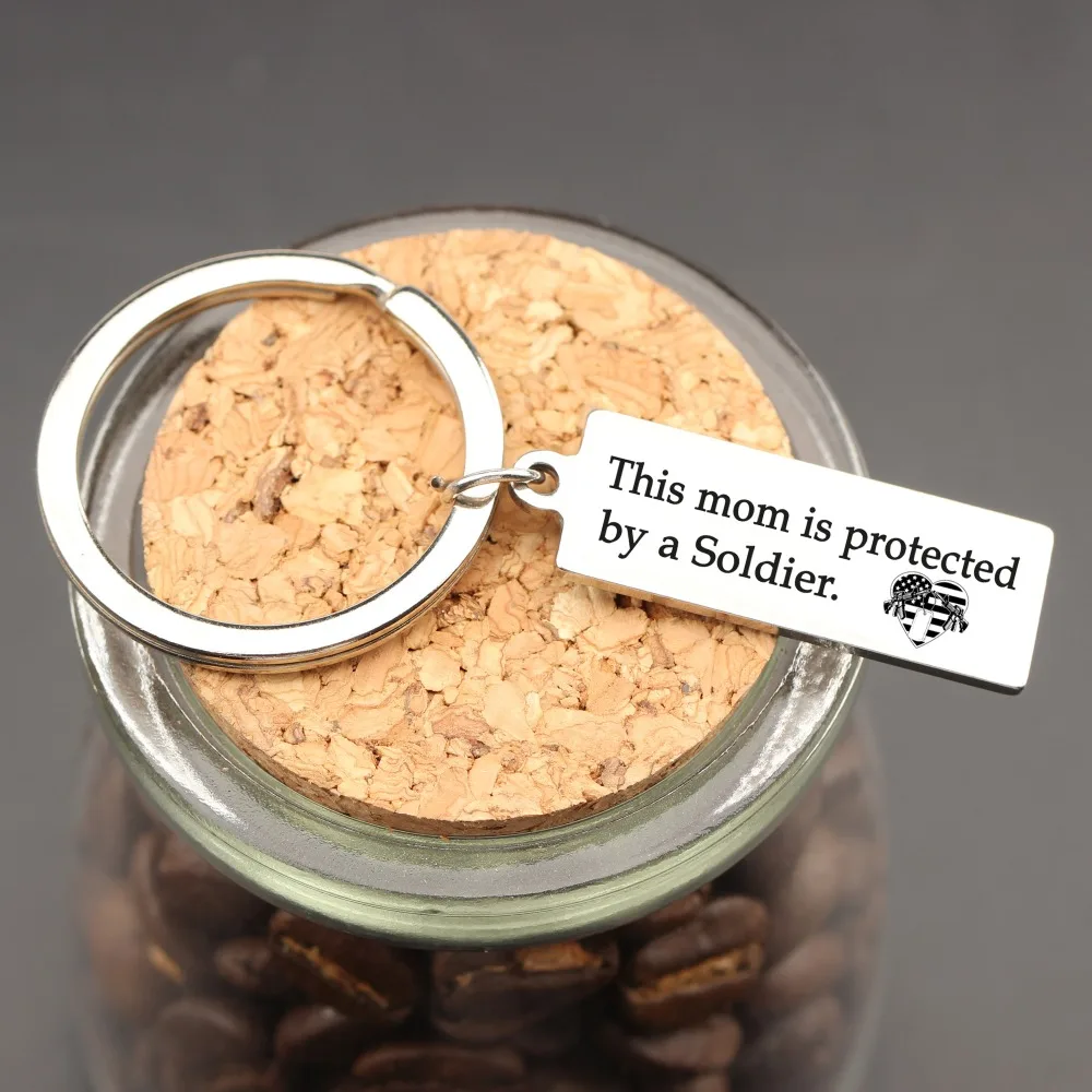 Гравированная эта мама защищена солдатской военной брелкой gitfs от сына детский