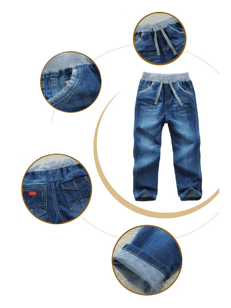 2018 весенние модные штаны для маленьких мальчиков детские темно синего цвета с