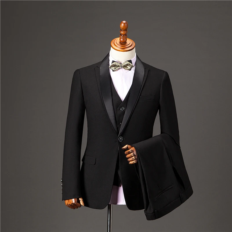 Gentleman Tailor-made Suits Men 3 Piece Slim Fit Leisure Wedding Party Custom Made Suit 2018 Fashion Mens CD30 | Мужская одежда