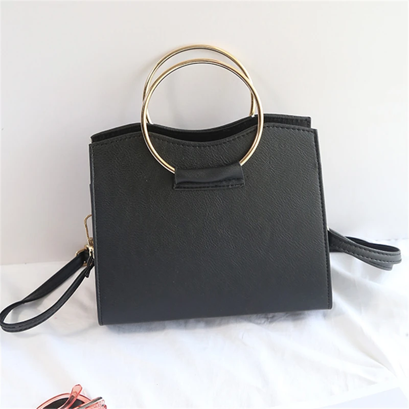 Повседневная Лоскутная кисточка с металлическим кольцом и ручкой маленькая