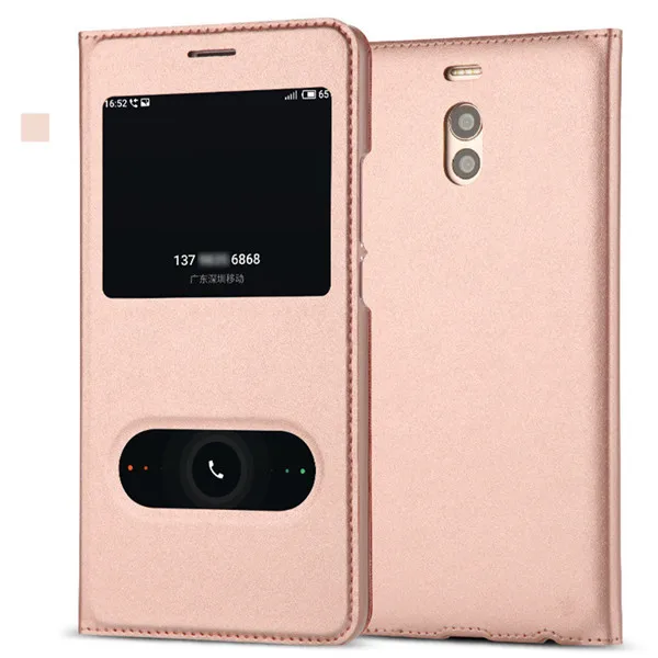 WeeYRN отвечая кожа флип чехол для телефона чехлы на Meizu M6 M6 note M5 note закаленное Стекло Футляр полное покрытие на мейзу м6 нот м5 нот чехол книжка - Цвет: Rose gold case