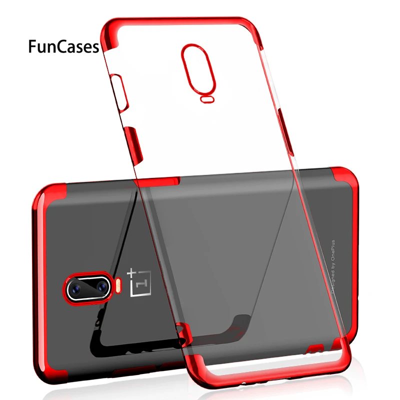 Мягкий чехол из ТПУ для OnePlus 7 6 T 5 Back телефона роскошный TPU прозрачный силиконовый