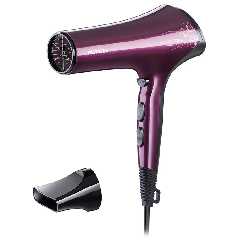 Фен FLYCO New Professional Hot and Cold Wind Blow Dryer 2200W для волос с терморегулятором для стайлинга в домашних условиях и в салоне, 220V, FH6273.