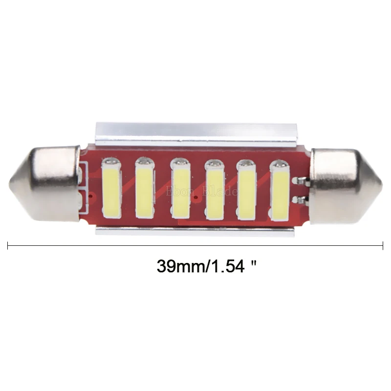 10 x холодный белый Canbus 38 мм 39 6 SMD Festoon SV8 5 C10W 264 7020 светодиодный светильник для