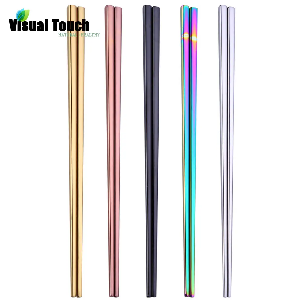 Палочки для еды из нержавеющей стали в китайском стиле 1 пара|Палочки еды| |