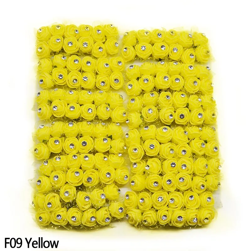 yellow Новые 17 цветов Алмазные искусственные цветы для украшения PE Foamirana плюшевый медведь искусственный цветок Роза для свадьбы дома цветок украшение - Цвет: yellow