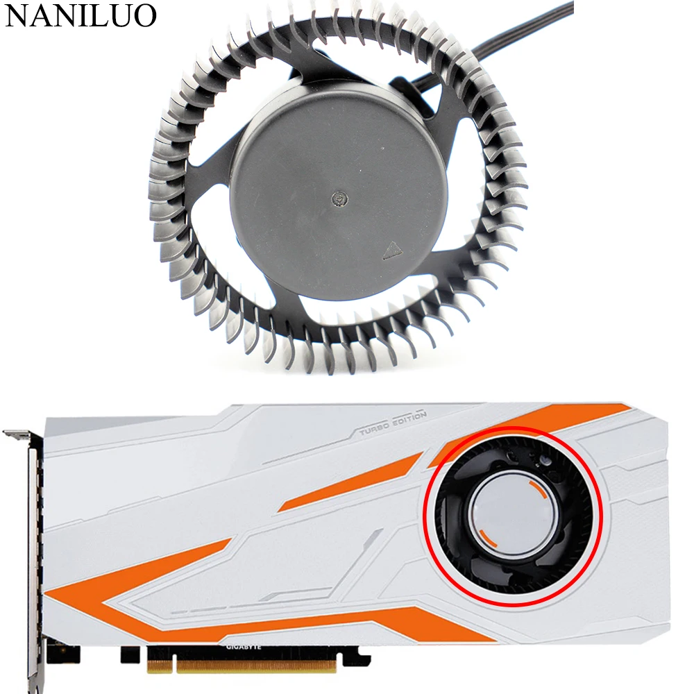 75MM 75x75x25mm PLB07525B12HH DC12V 1.2A For GIGABYTE GV-N1080TTOC GTX 1080 Ti Turbo OC Graphics Card Fan GTX1080Ti fan