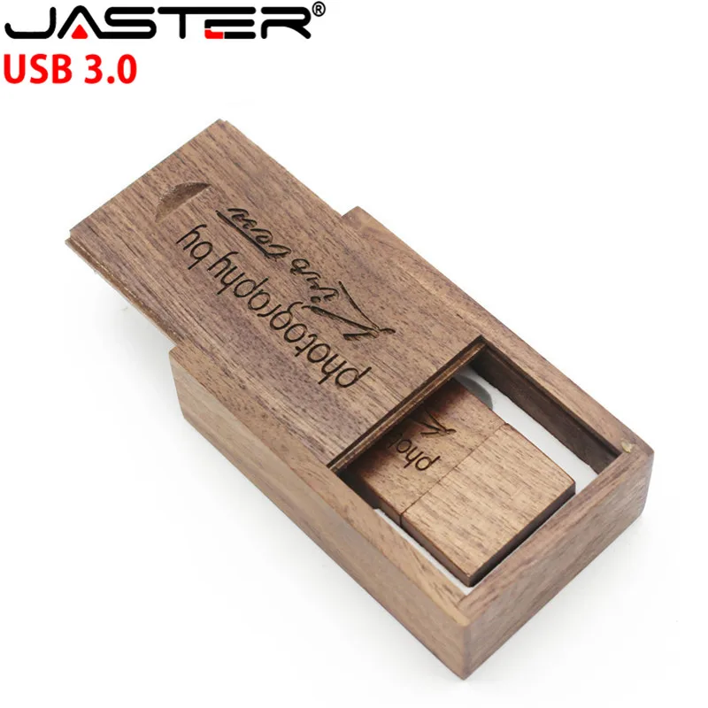 JASTER USB 3,0(более 10 шт. бесплатный логотип) деревянный USB флэш-накопитель USB+ коробка Флешка 4 г 16 г 32 г 64 г Пользовательский логотип фотография свадебный подарок