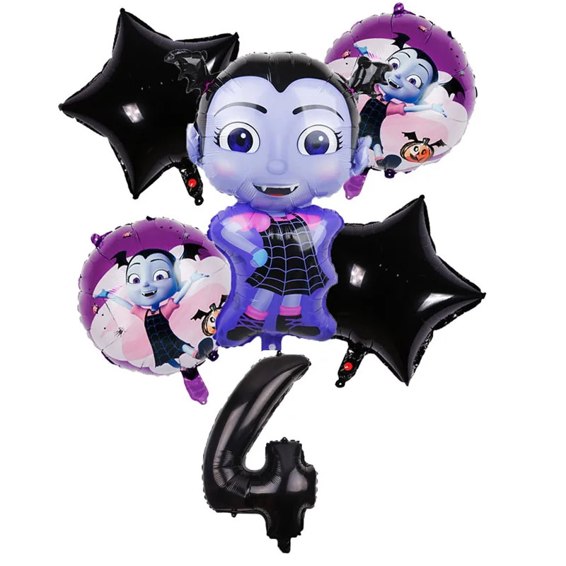 12 и 6 шт./партия, Vampirina, Набор цифр, вечерние шары на день рождения, декор из гелиевой фольги, вечерние воздушные шары на Хэллоуин, детские игрушки, Globos