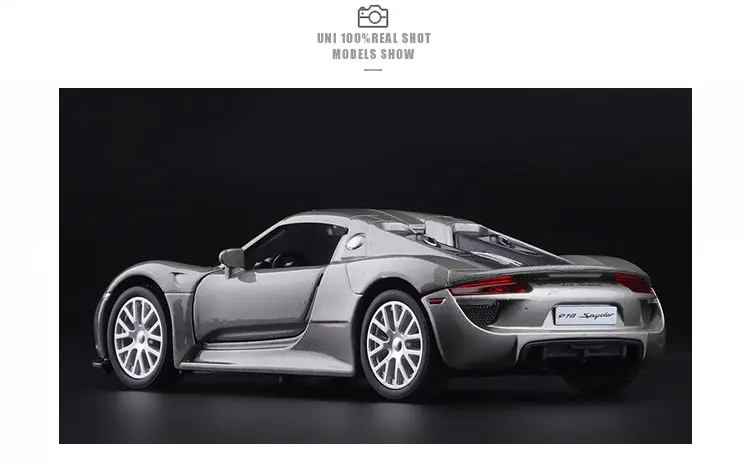 Точная имитация эксклюзивный Diecasts& Toy Vehicles: RMZ city автомобильный Стайлинг 918 Spyder 1:36 модель суперкара из сплава тяните назад Автомобили