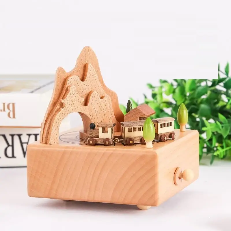 Birthday Gift For Girlfriend Home Decoration Accessories Musical Caixa Wood Carousel Boite A Musique caja De Musica Music Box | Дом и сад