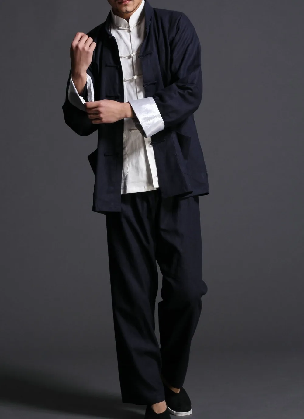 3 шт./компл. цвета мужские комплекты одежды из льна и хлопка для тренировок по