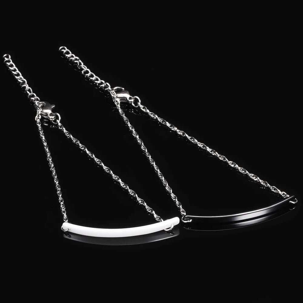 Новый элегантный браслет из нержавеющей стали для женщин материал Heahlty белый