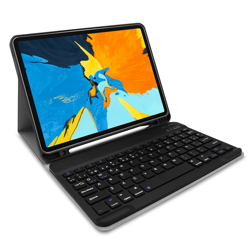 Kemile для iPad Pro 1" чехол клавиатура Bluetooth W карандашница Смарт Стенд Крышка для iPad Pro 1" дело Испанский клавиатура