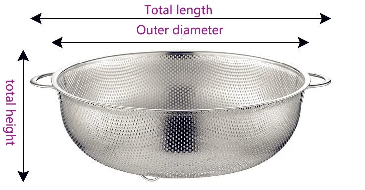 304 нержавеющая сталь двойная сетка для уха перфорированные кухонные