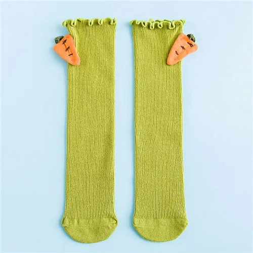 green carrots Lawadka/Новинка года; хлопковые носки для маленьких девочек детские гольфы в стиле принцессы; Одежда для маленьких девочек; аксессуары - Цвет: green carrots