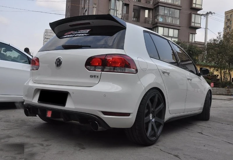 O Style Carbon Fiber Rear Trunk Roof Spoiler Wing Use For Volkswagen VW Golf 6 VI MK6 R20 GTI 2010-2013