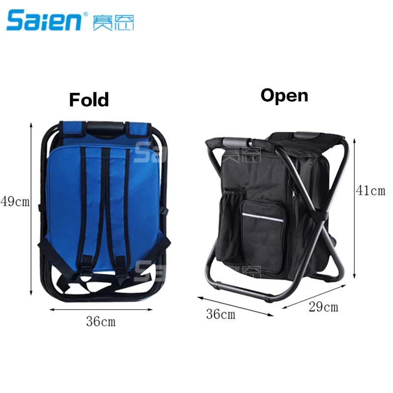 Multifunction Folding Cooler and Stool Backpack Hiking Camouflage Seat Table Bag Camping Gear for Outdoor |