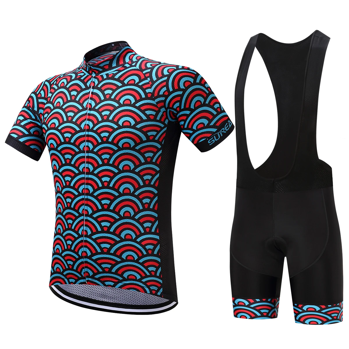 Black strap set Surea набор рубашка Лето Велосипеды костюм Велосипеды MTB велосипеда Велосипедный Спорт Одежда Униформа с Велосипеды нагрудник - Цвет: Black strap set