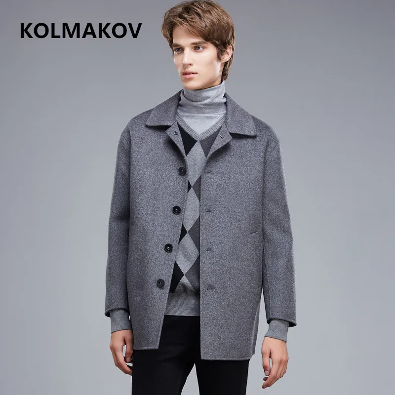 2018 Новое поступление шерстяное пальто мужское кашемировое осенне зимнее