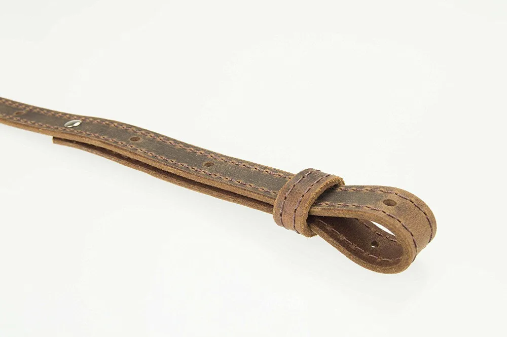 Кожанная винтовка из кожи буйвола Рогатка Крейзи Хорс коричневый amish Handmade_1 дюйм в