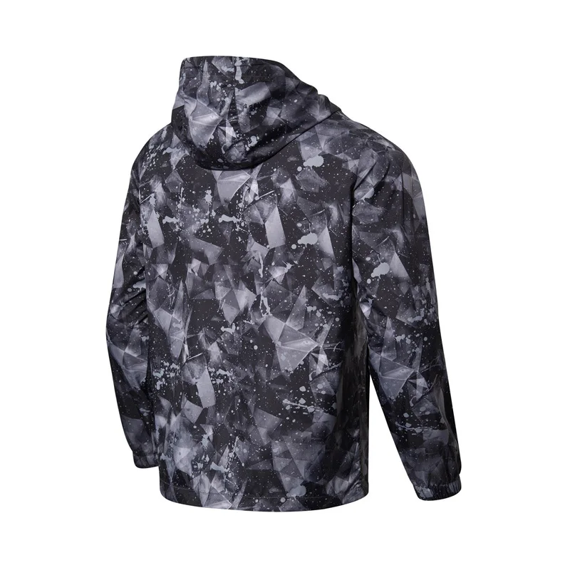 Мужская куртка с капюшоном Li Ning Классическая дышащая спортивная из 100% полиэстера