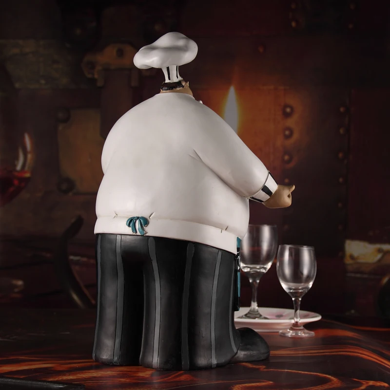 Fat Chef Статуэтка доска объявлений декоративная Смола повара доска объявлений орнамент искусство и ремесло для дома, кафе, ресторана и паба