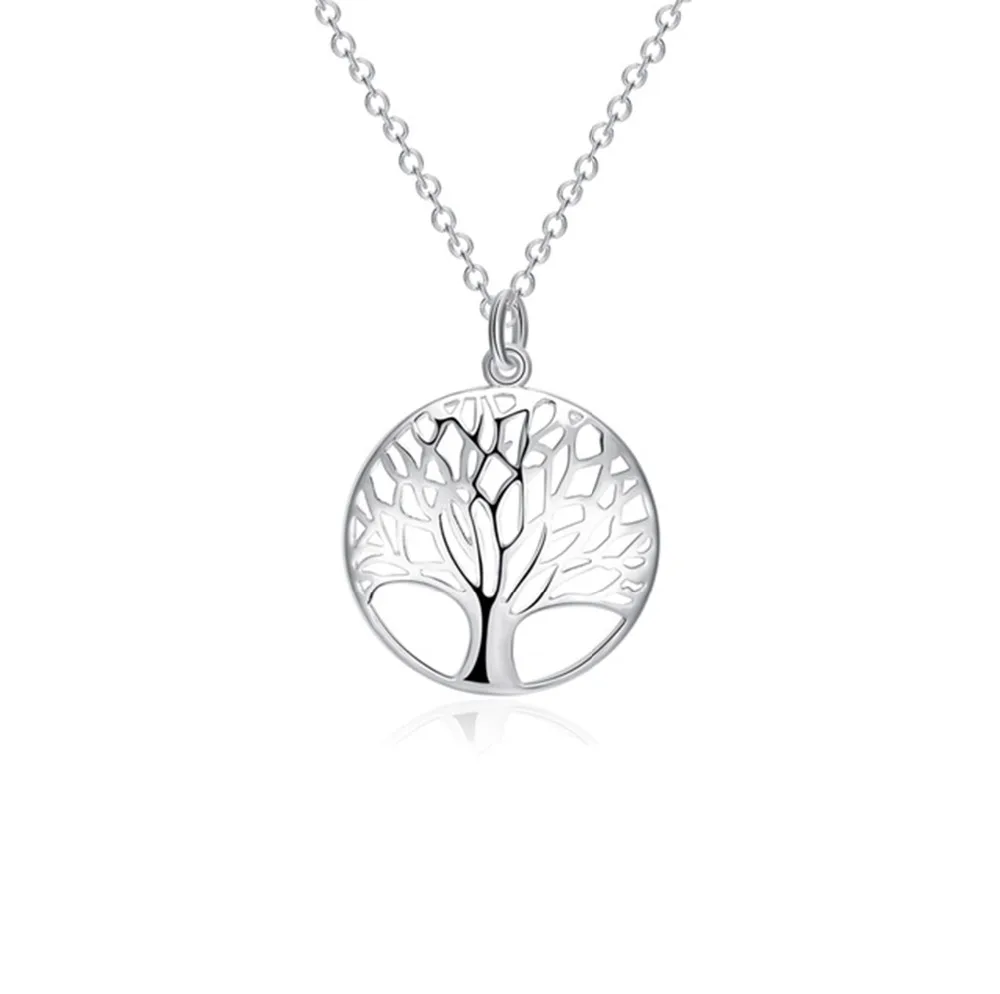 Горячая продажа круглый полый Дерево желаний ожерелье подвеска с деревом жизни