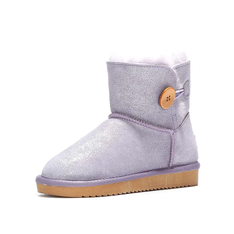 GRWG/зимние ботинки из натуральной яловой кожи наивысшего качества; Botas Mujer; зимняя женская обувь из натуральной шерсти - Цвет: PURPLE