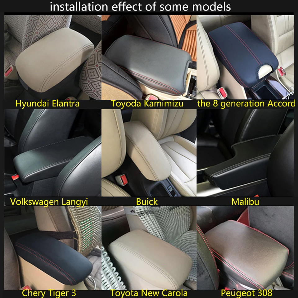 Универсальный автомобильный подлокотник из натуральной кожи для Renault Megane Logan Mitsubishi Lancer VW Tiguan Golf 4 7 6 T5 T4 Jetta