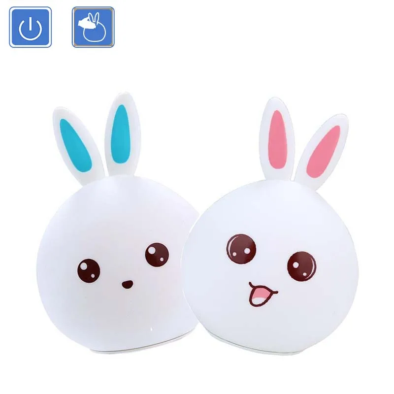 Небьющийся силиконовый ночной Светильник для детей 3 дышащих режима двойного