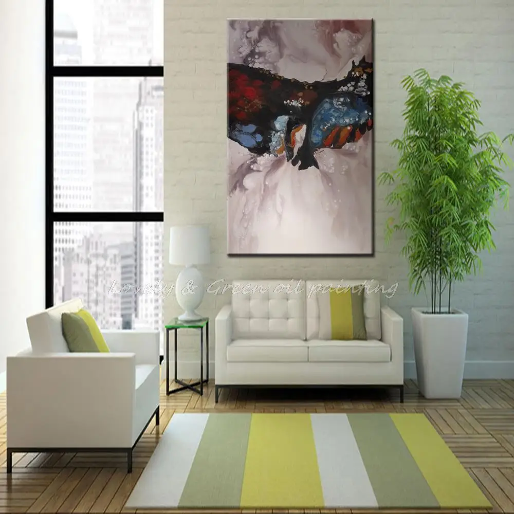 Ручная роспись современный дом Декор стены искусстве ручная абстрактная картина