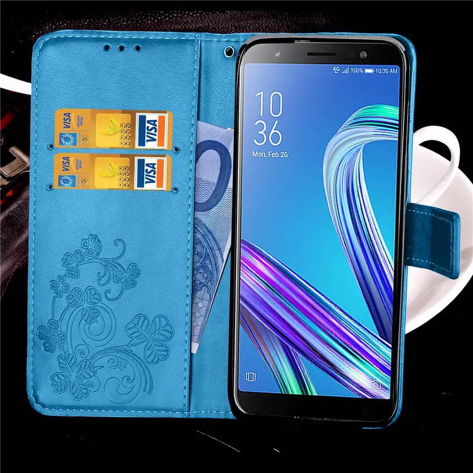 Роскошный чехол для телефона для ASUS Zenfone Max M1 ZB555KL откидная крышка Капа Кошелек из искусственной кожи чехол для ASUS Zenfone Max M1 ZB555KL чехол