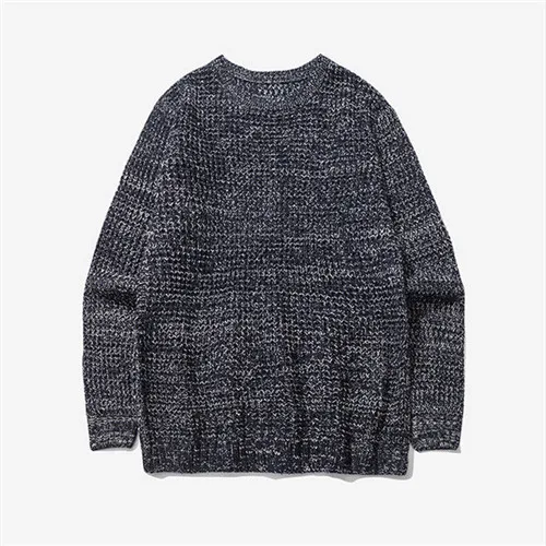 2019 бренд Для мужчин свитер Slim Fit пуловер с круглым вырезом вязаный длинными